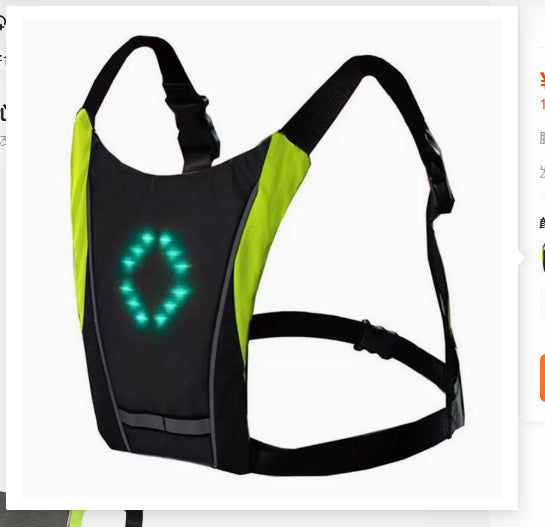 USB Rechargeable LED Signal Backpack Vest – Reflective Safety Bag with Wireless Remote for Cycling & Outdoor Sportsear for Cycling