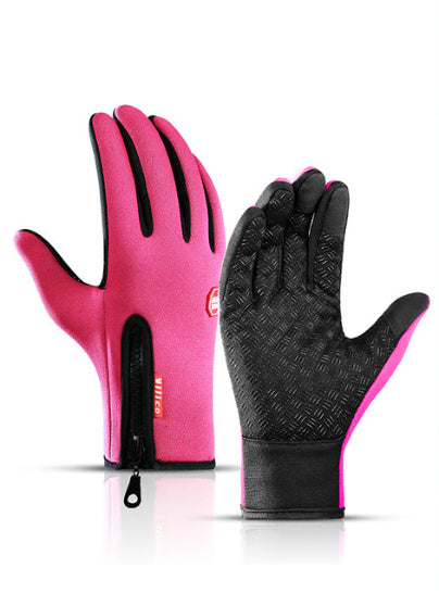 Winter Gloves Thermal Gloves Touch Screen Riding Motorcycle Sliding Waterproof Sports Gloves With Fleece