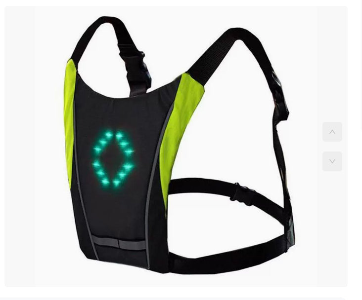 USB Rechargeable LED Signal Backpack Vest – Reflective Safety Bag with Wireless Remote for Cycling & Outdoor Sportsear for Cycling