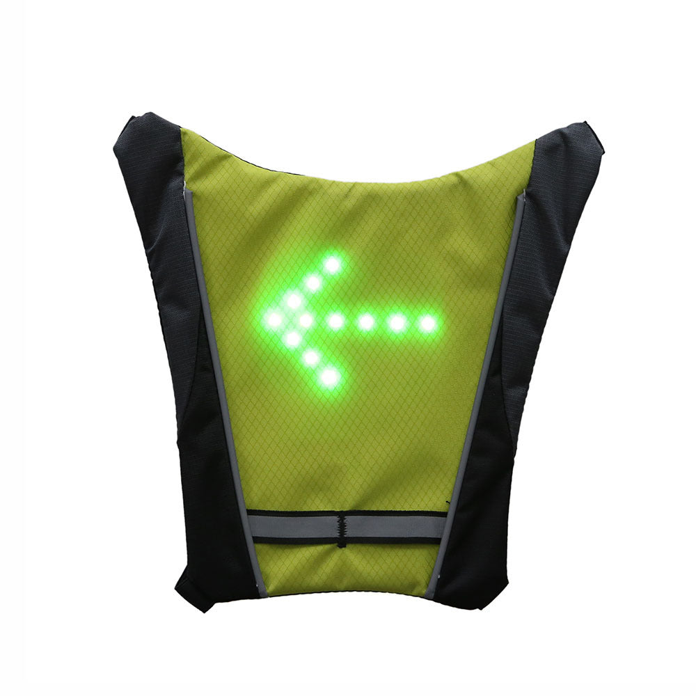 USB Rechargeable LED Signal Backpack Vest – Reflective Safety Bag with Wireless Remote for Cycling & Outdoor Sportsear for Cycling