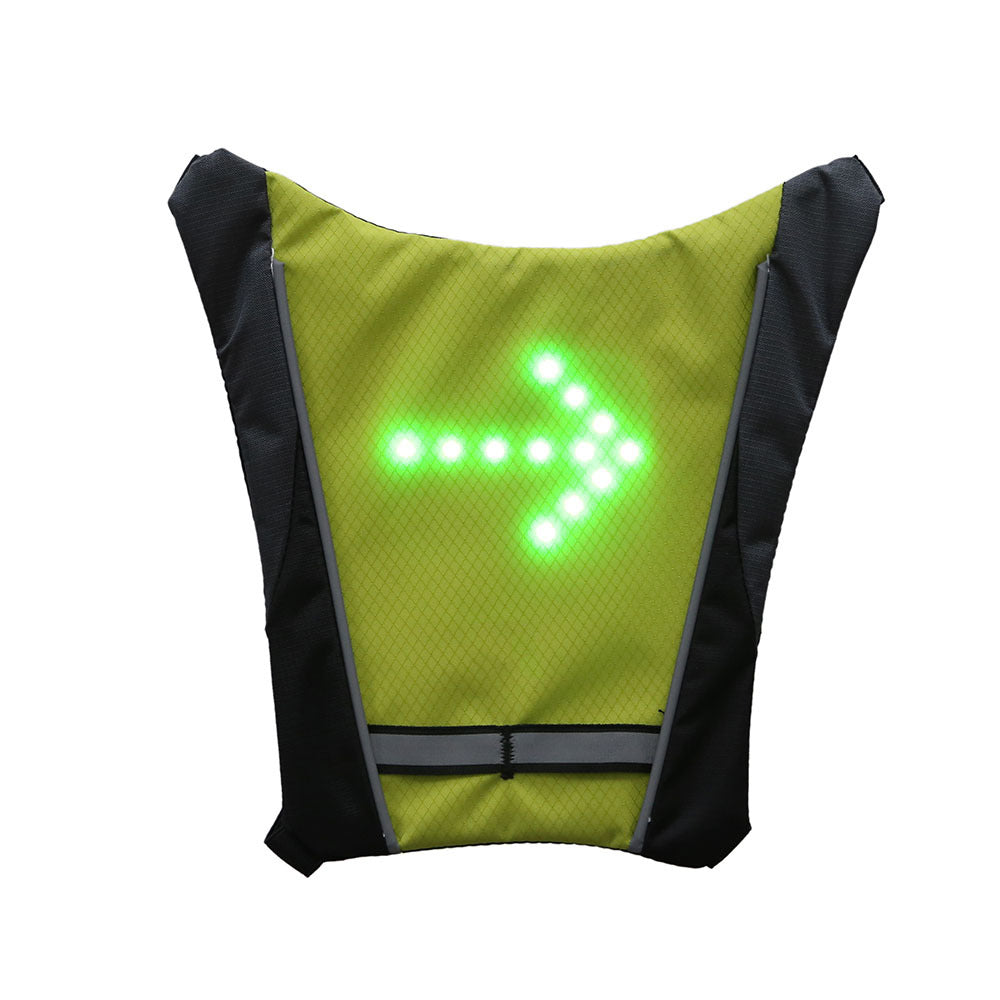 USB Rechargeable LED Signal Backpack Vest – Reflective Safety Bag with Wireless Remote for Cycling & Outdoor Sportsear for Cycling