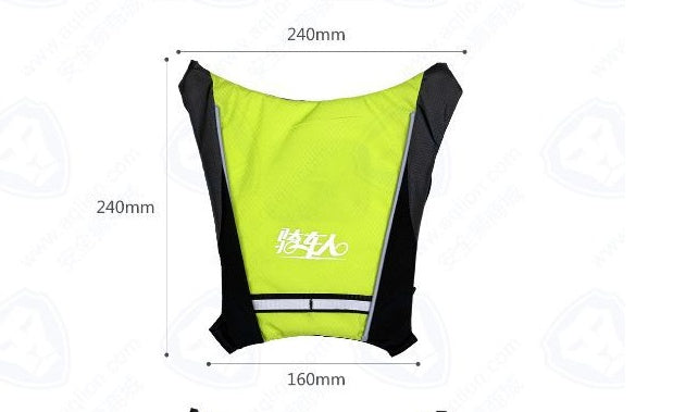 USB Rechargeable LED Signal Backpack Vest – Reflective Safety Bag with Wireless Remote for Cycling & Outdoor Sportsear for Cycling