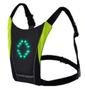 USB Rechargeable LED Signal Backpack Vest – Reflective Safety Bag with Wireless Remote for Cycling & Outdoor Sportsear for Cycling